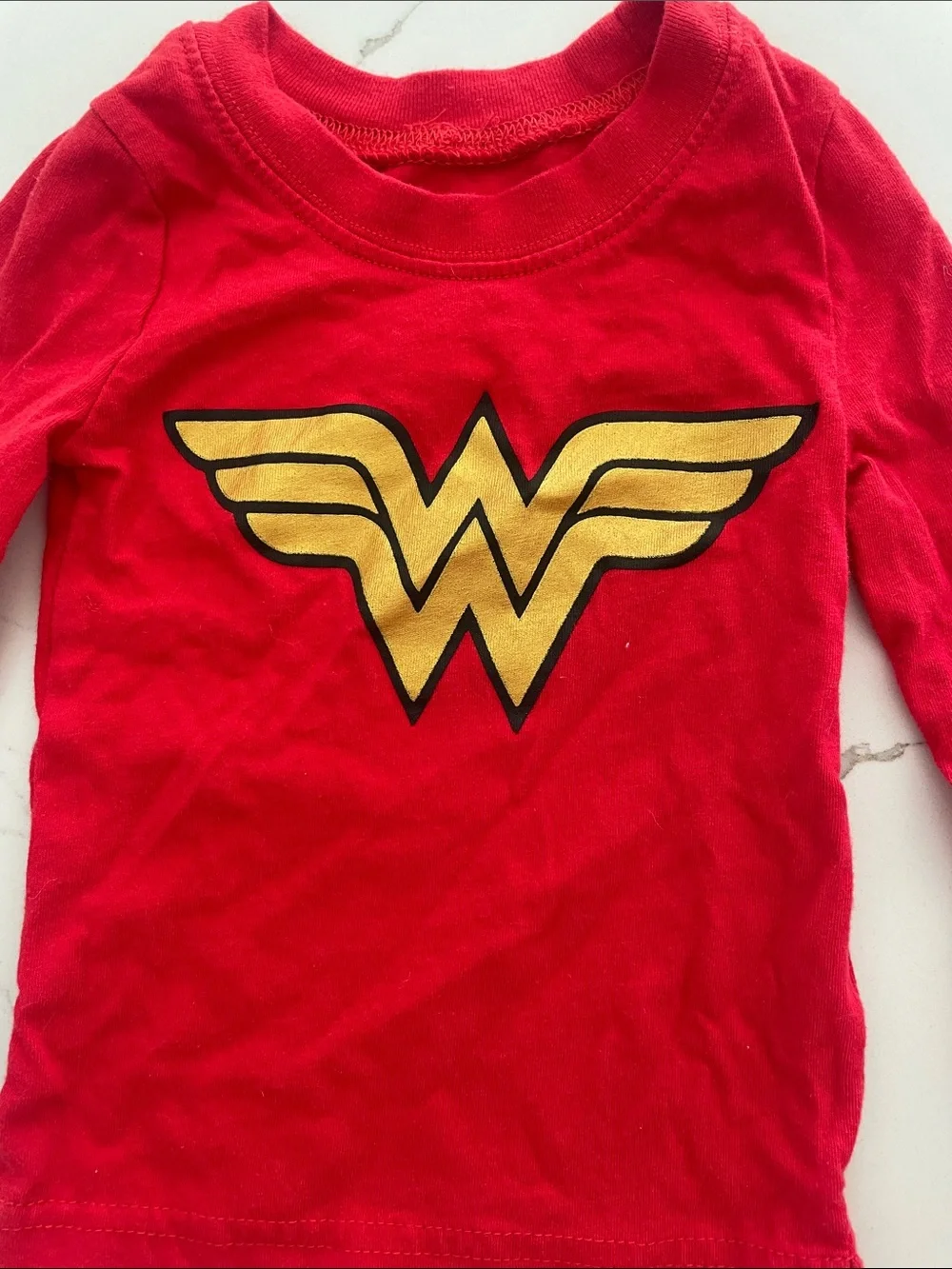 Wonder Woman Red and Blue Kids Pajama Set